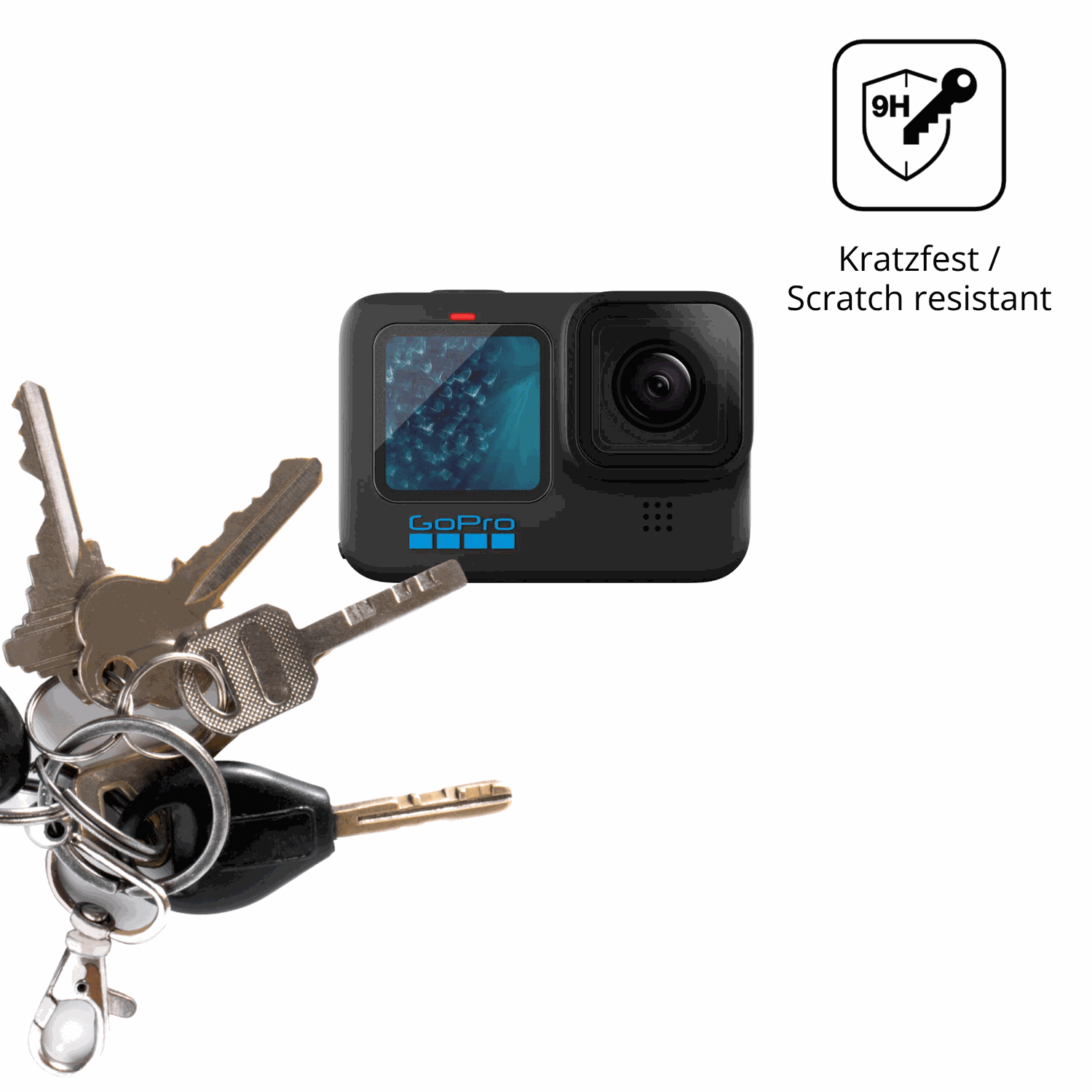 dipos Displayschutz für goprohero 11, mattierte Oberfläche, robuste Festigkeit und perfekte Passform