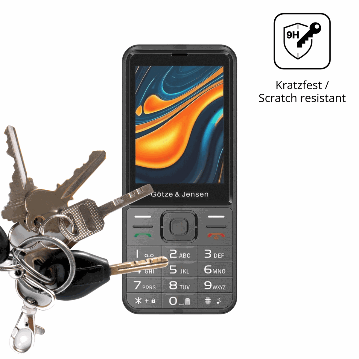 dipos Displayschutz f�r Gotze Jensen GFE320, mattierte Oberfl�che, robuste Festigkeit und perfekte Passform