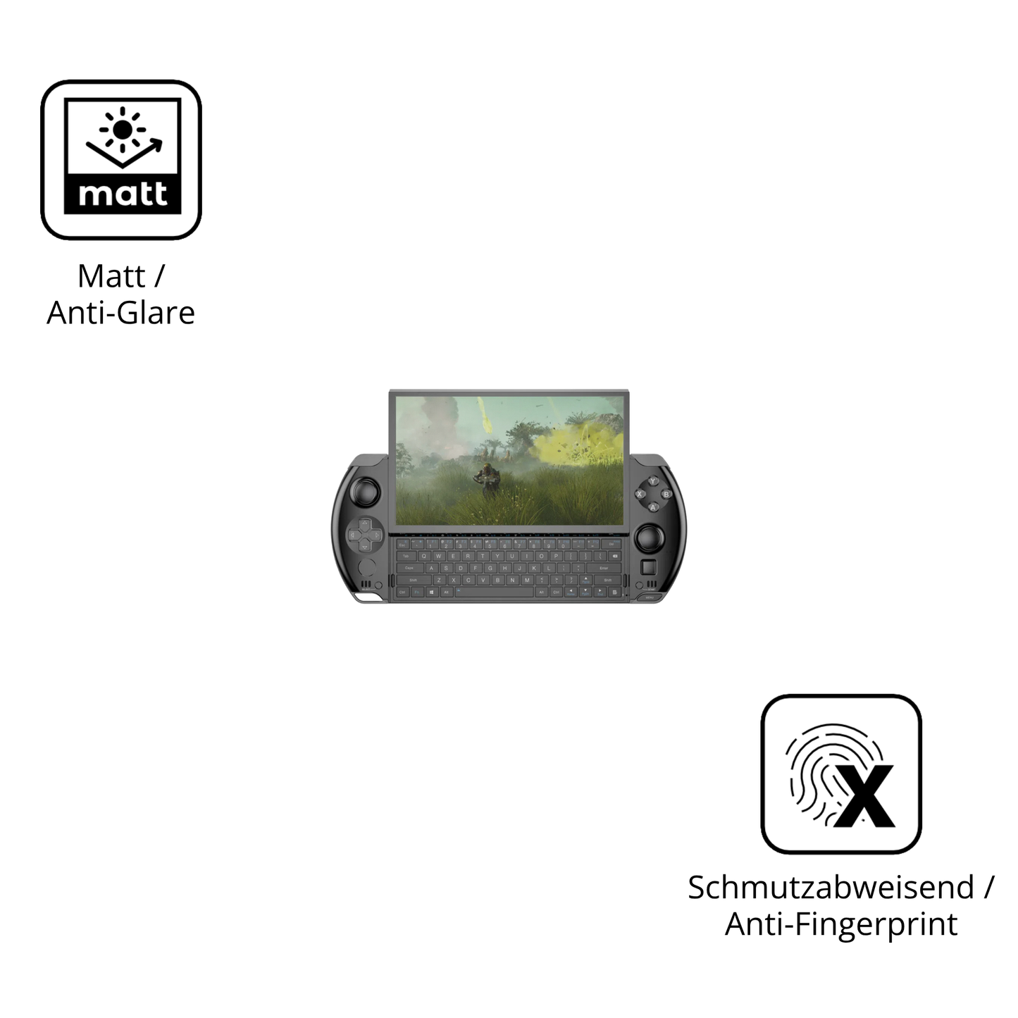 2x Schutzfolie matt für GPD Win 4 Display-Schutzfolie