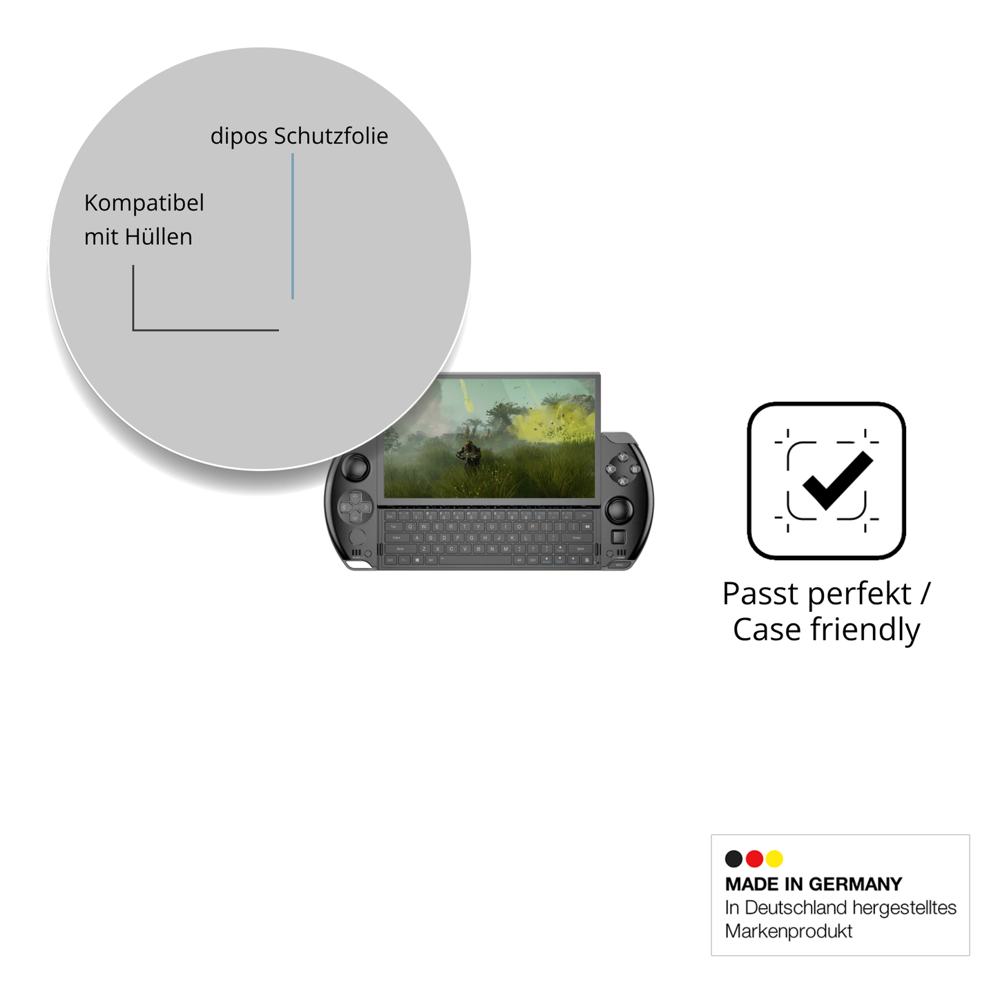 2x Schutzfolie klar für GPD Win 4 Display-Schutzfolie