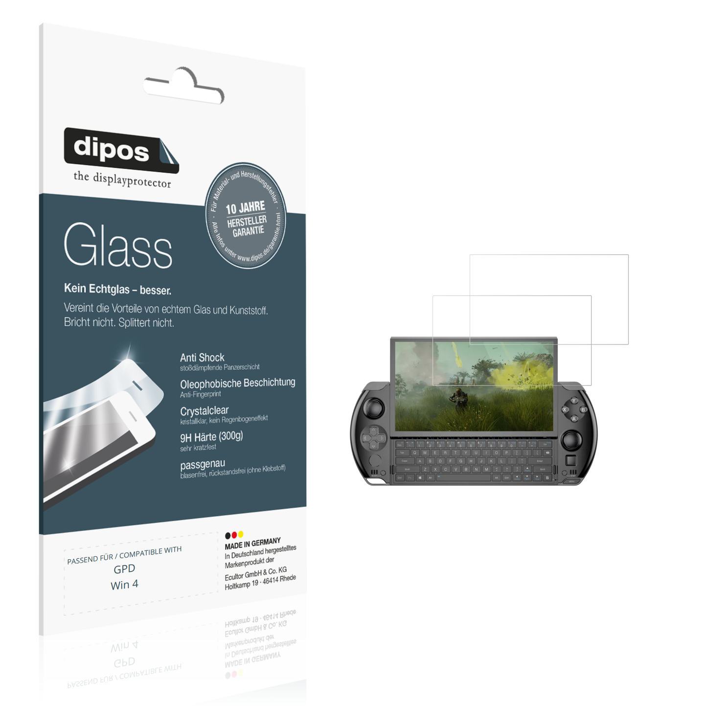 2x 9H Schutzfolie für GPD Win 4 Panzerfolie