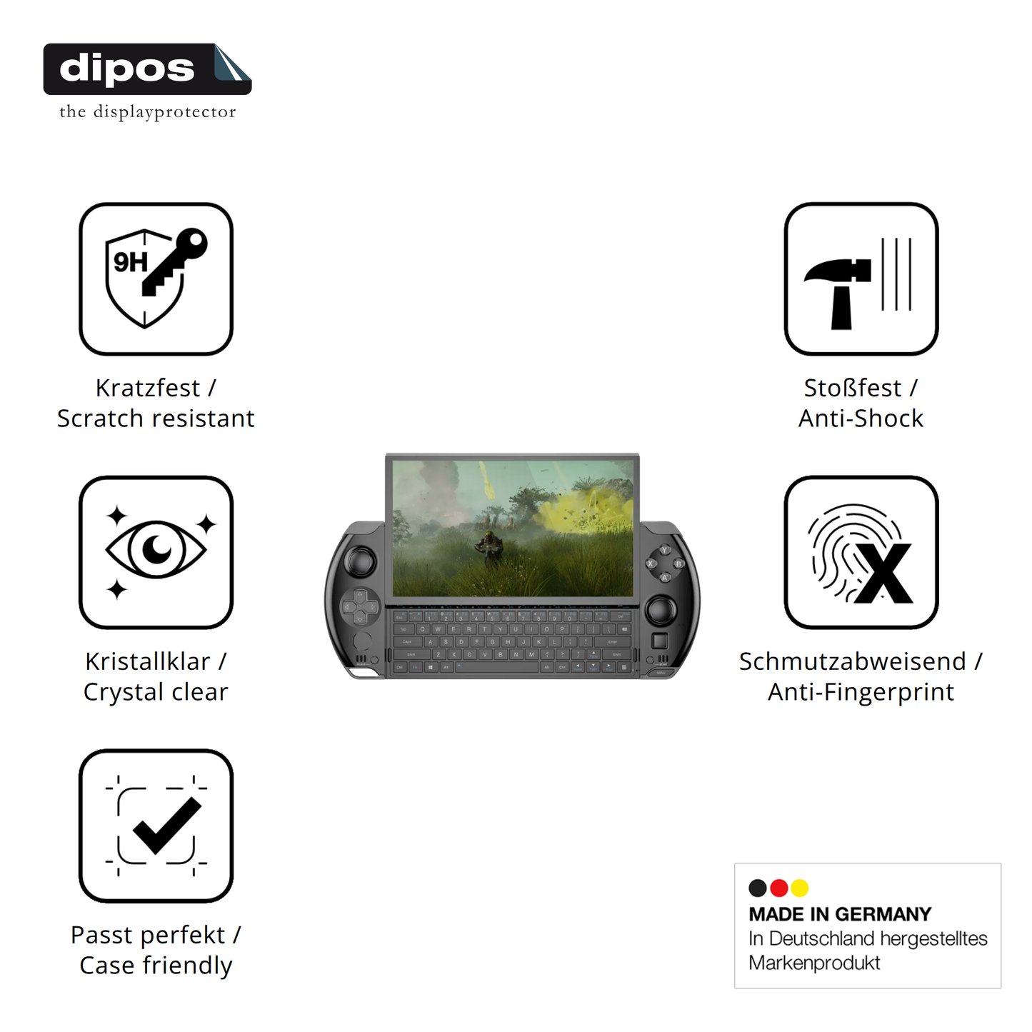 2x 9H Schutzfolie für GPD Win 4 Panzerfolie