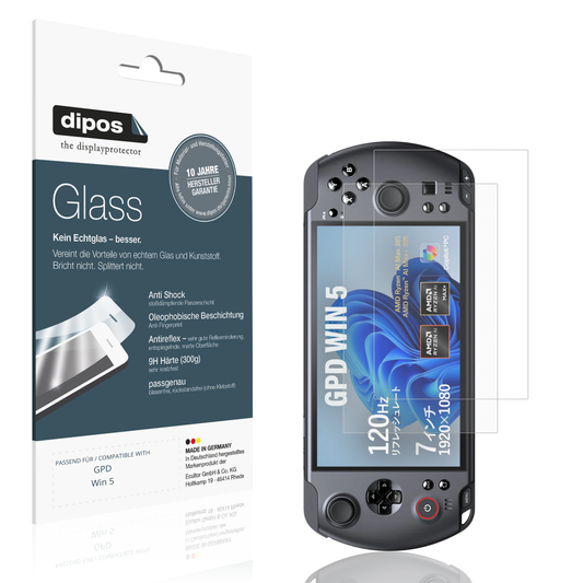 Matte Displayschutzfolie von dipos passend für GPD Win 5, 9H kratzfest und blasenfrei montiert