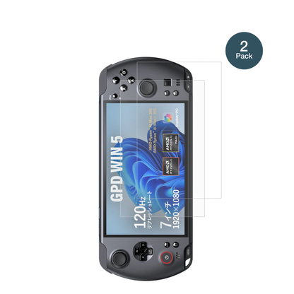 GPDWin 5 mit aufgebrachter dipos Panzerfolie, die lästige Fingerabdrücke minimiert