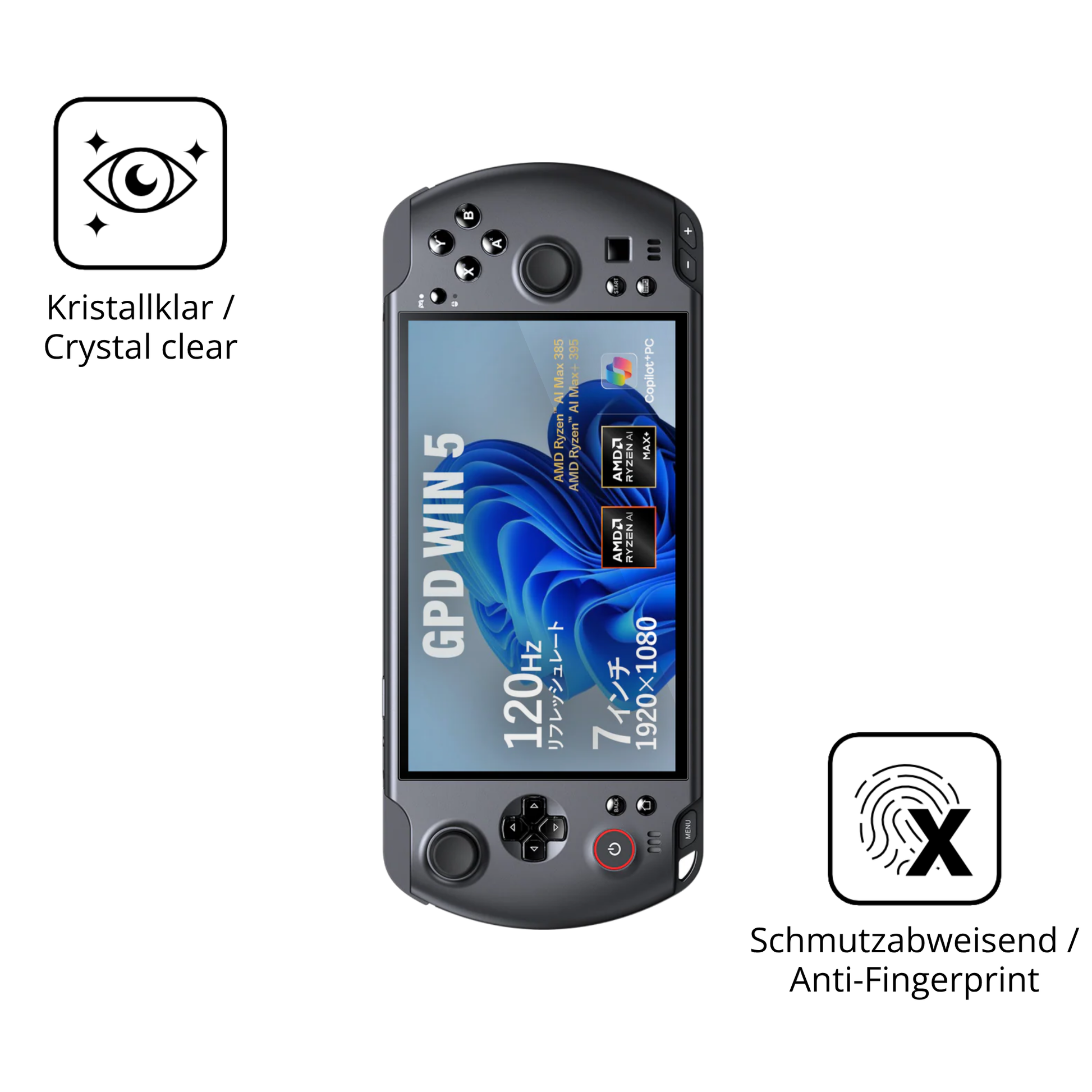 Flexible TPU-Folie passend zugeschnitten für GPD Win 5, vollständige Abdeckung