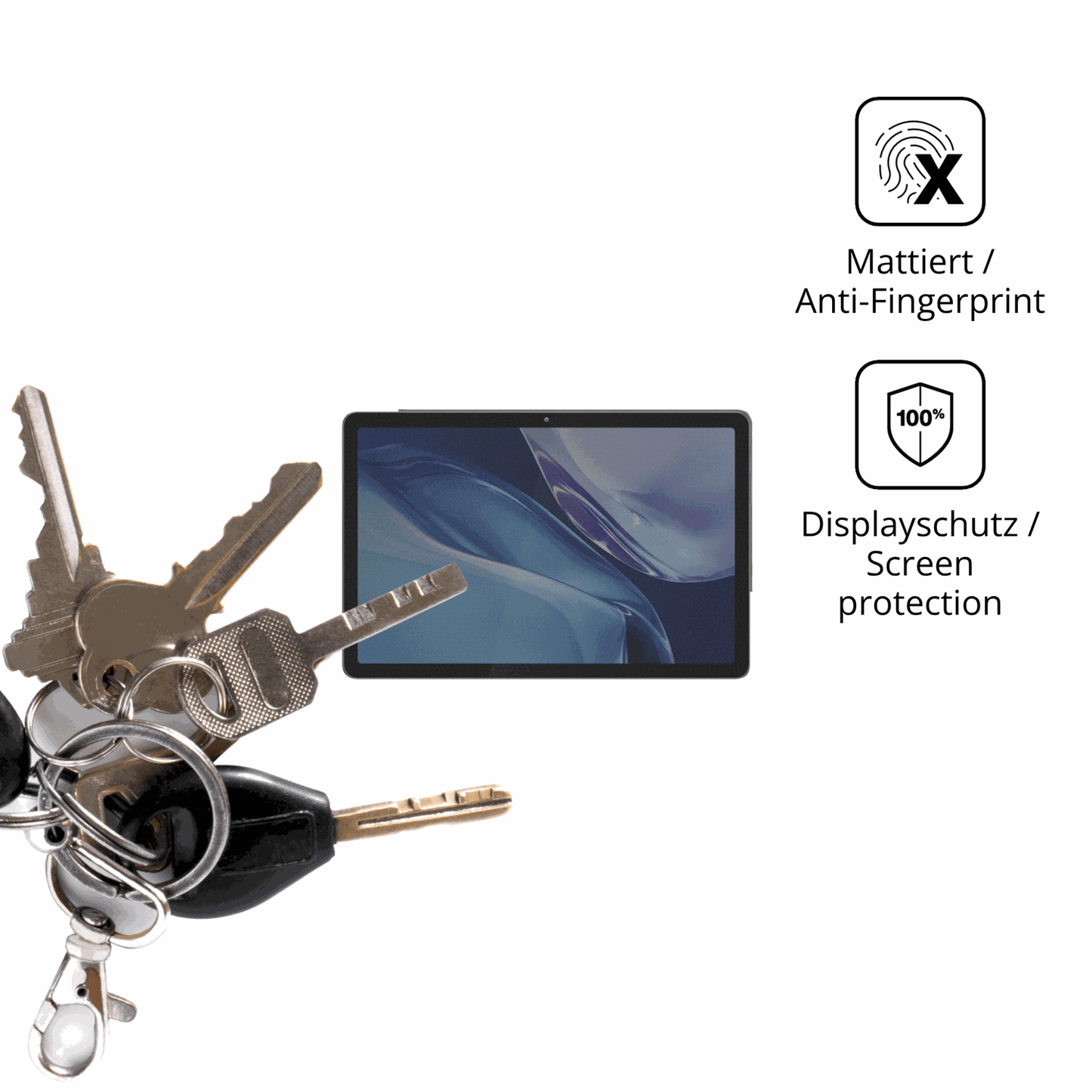 dipos Displayschutz für Green Lion G-30 Ultra Tab, mattierte Oberfläche, Blickschutzfilter und perfekter Passform