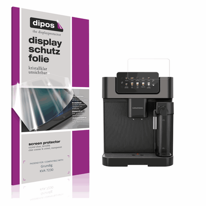 Klare Displayschutzfolie von dipos passend für Grundig KVA 7230, präziser Zuschnitt und blasenfrei montiert