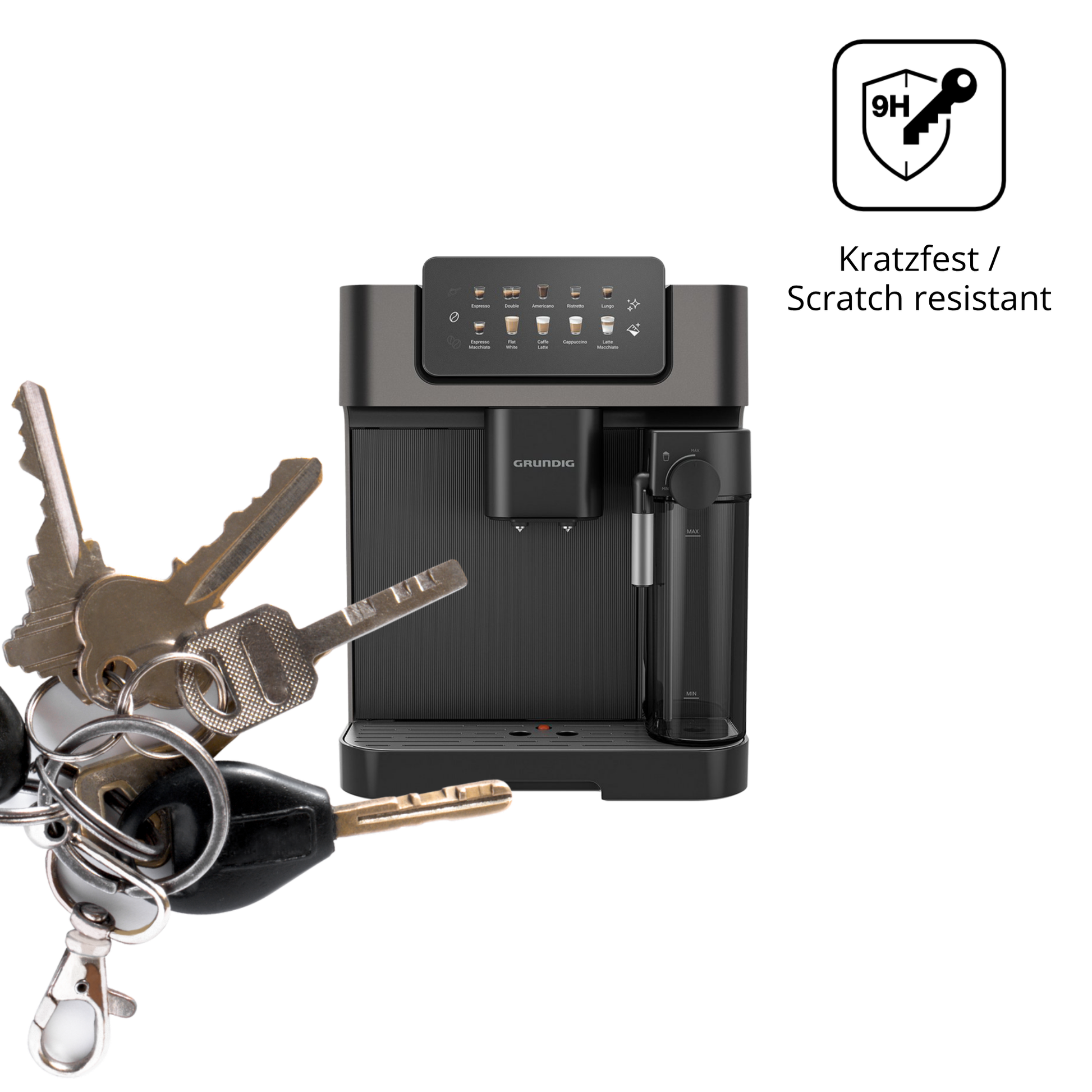 dipos Displayschutz für Grundig KVA 7230, mattierte Oberfläche, robuste Festigkeit und perfekte Passform