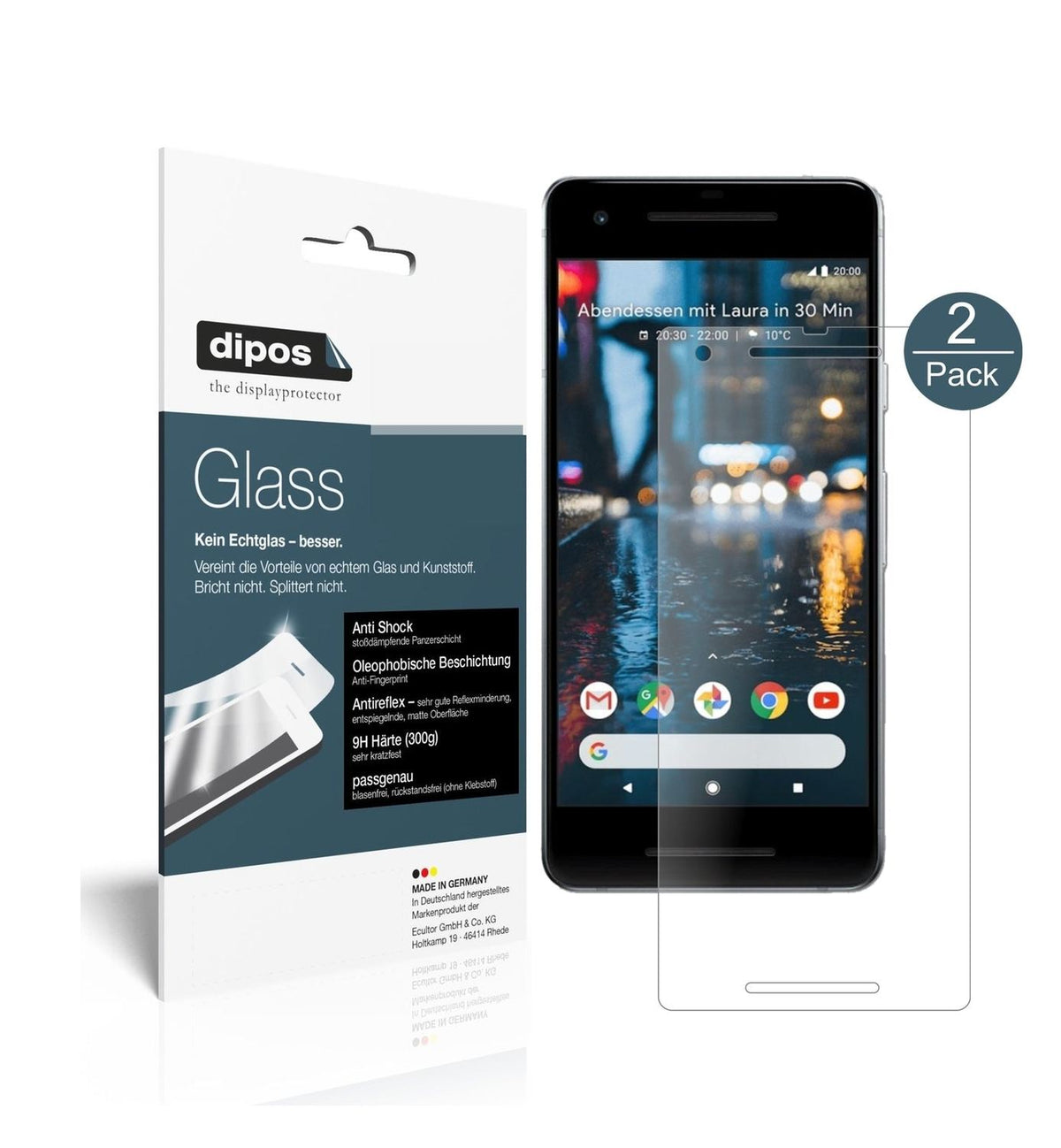 1x 9H Matte Screen Protector for Google Pixel 2 Tempered Glass