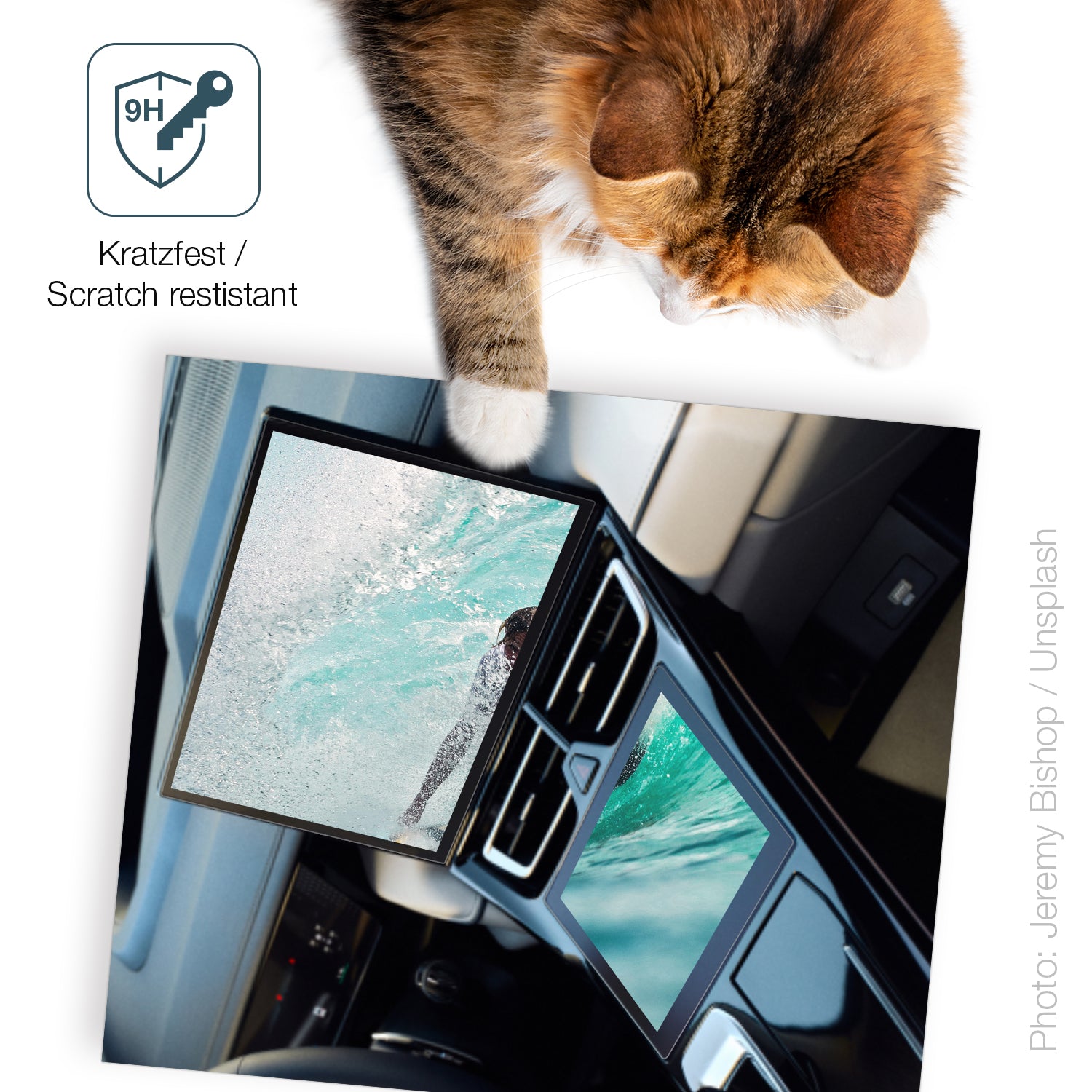 dipos Displayschutz für GWM Wey 05 Dual Touchscreen, mattierte Oberfläche, robuste Festigkeit und perfekte Passform