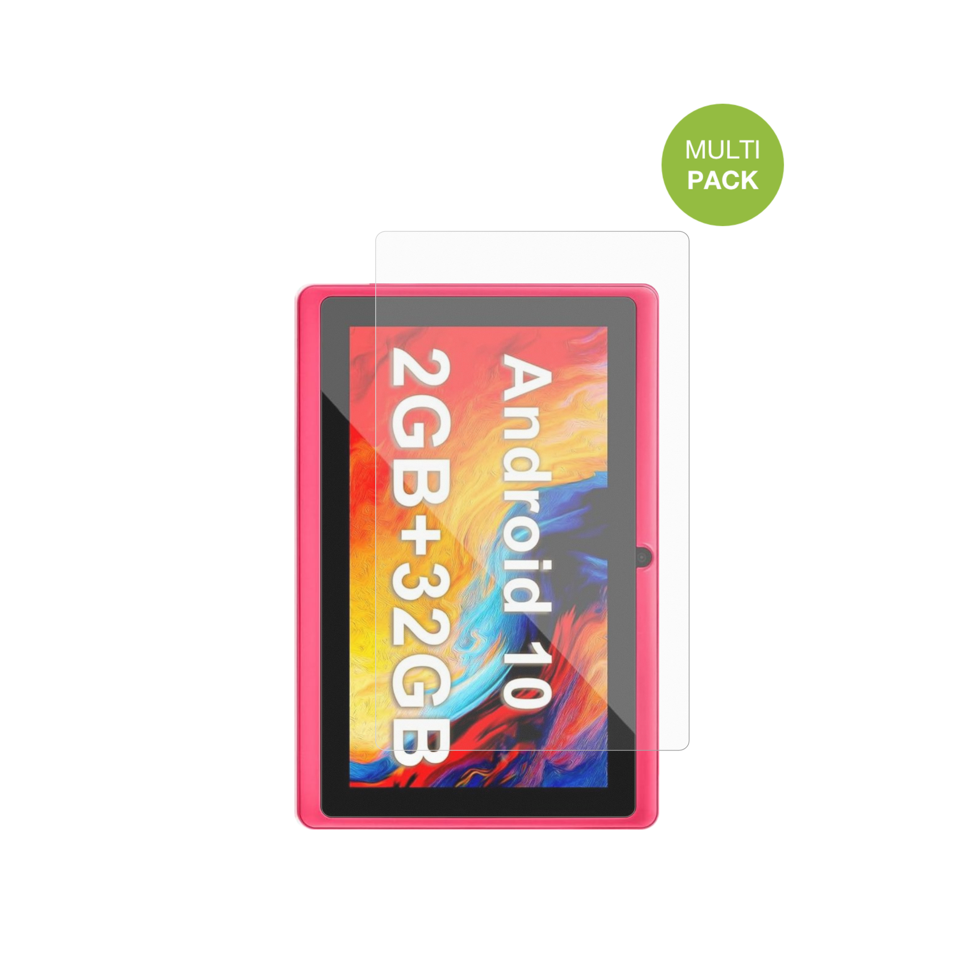 Haehne7 Zoll Tablet mit aufgebrachter dipos Displayschutzfolie, die lästige Fingerabdrücke minimiert