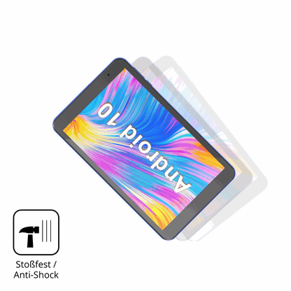 Schutz gegen Kratzer auf dem Haehne Tablet 8 Zoll Glas durch Schlüssel, Stöße gegen die Tischkante oder Stürze