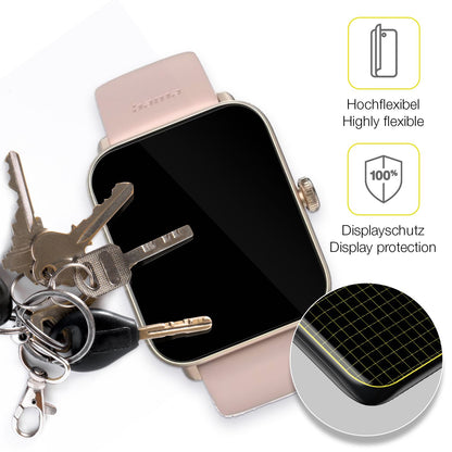 dipos Displayschutz für Hama Smartwatch 6010, transparente Oberfläche, geringe Dicke und perfekte Passform