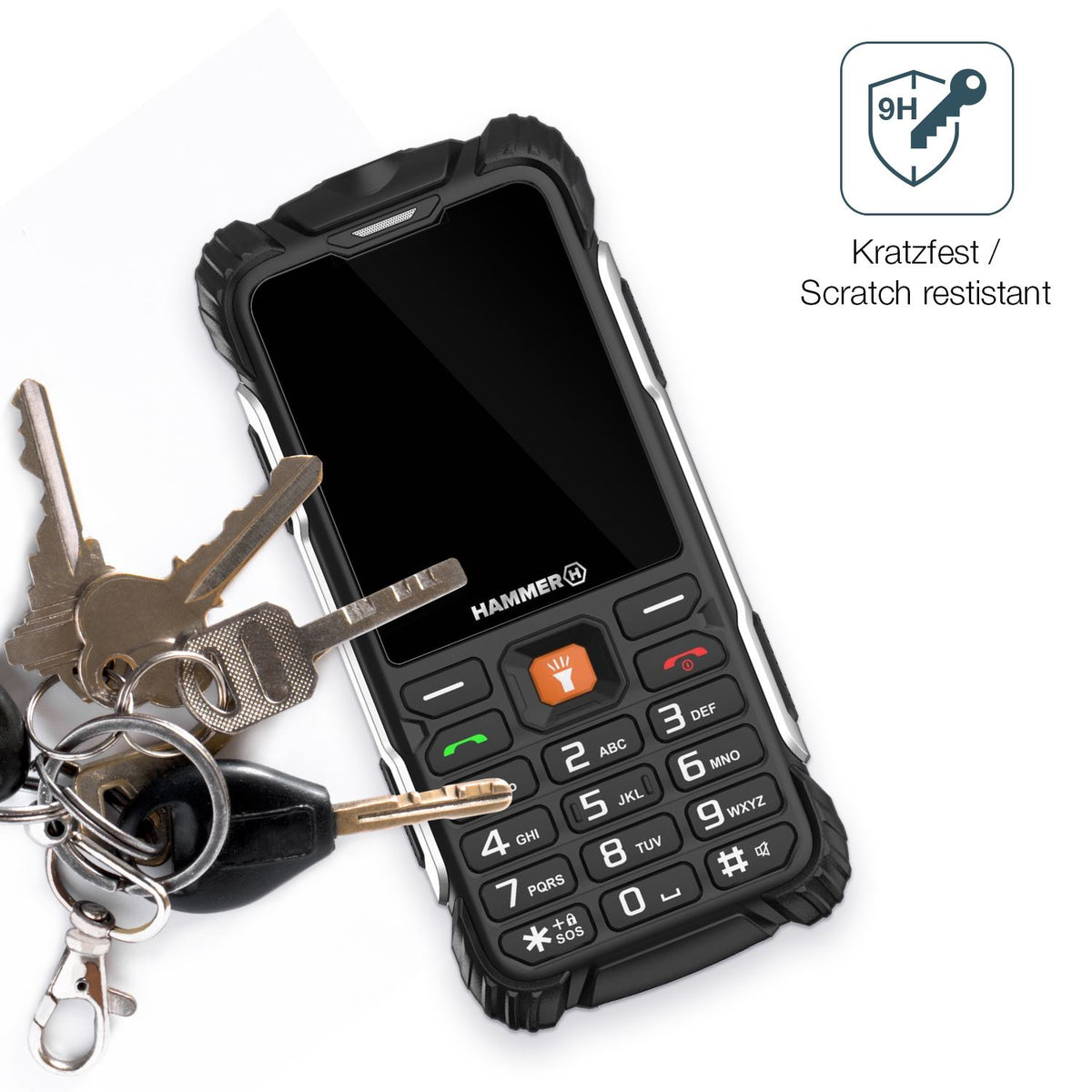 dipos Displayschutz für Hammer H Forge, transparente Oberfläche, perfekte Passform auch für die Rundungen