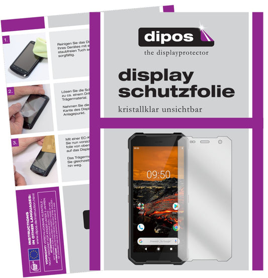 Klare Displayschutzfolie von dipos passend für Hammer Explorer, präziser Zuschnitt und blasenfrei montiert