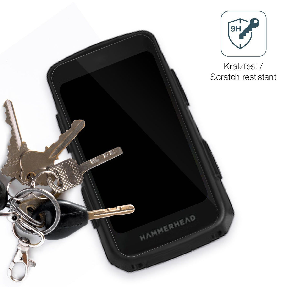 dipos Displayschutz für Hammerhead Karoo 3, transparente Oberfläche, perfekte Passform auch für die Rundungen