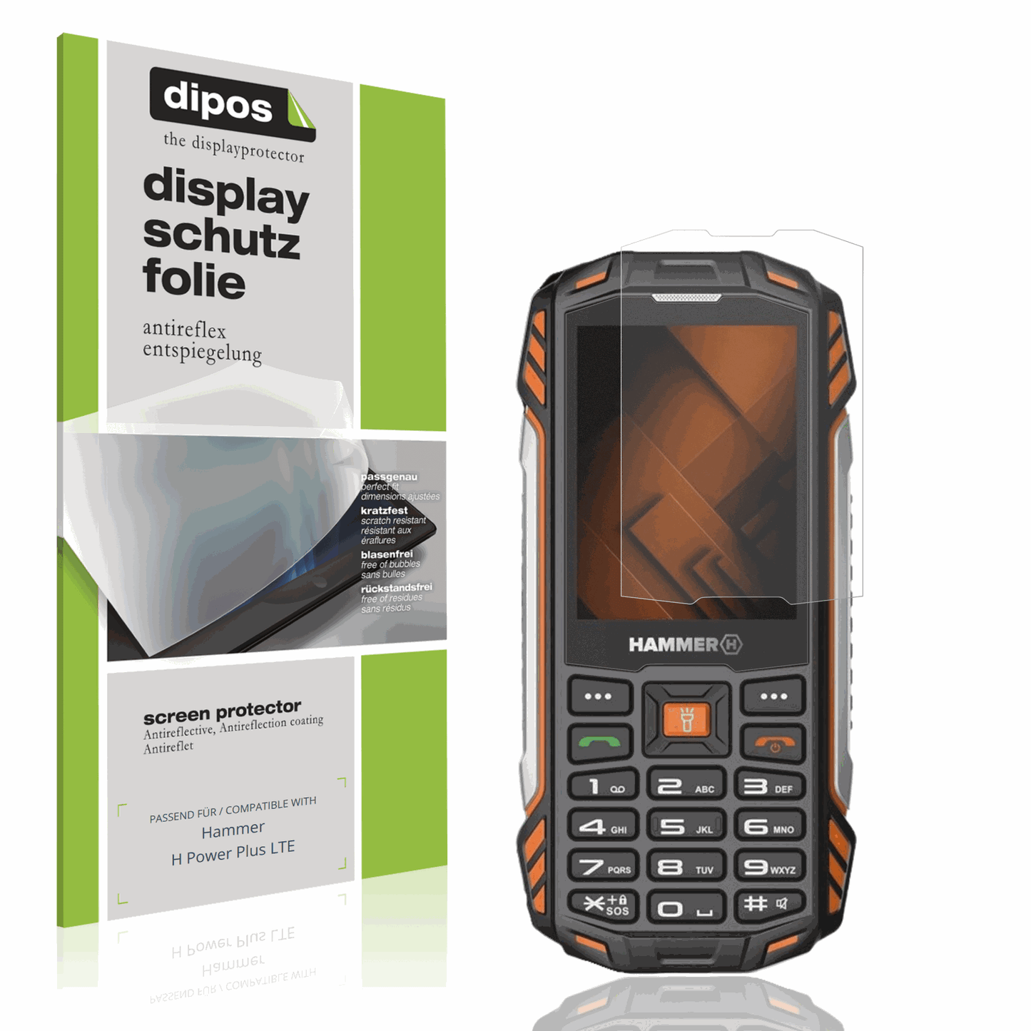 4x Schutzfolie matt für Hammer Power Plus LTE Display-Schutzfolie