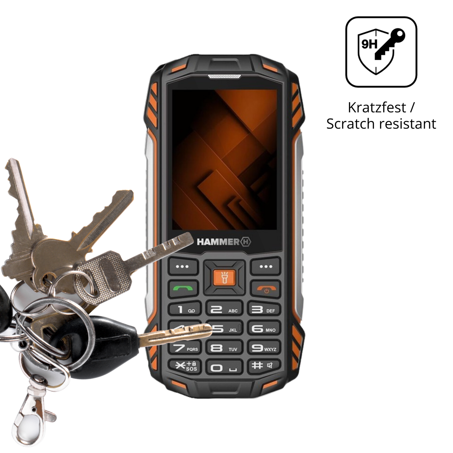 2x 9H Schutzfolie für Hammer Power Plus LTE Panzerfolie
