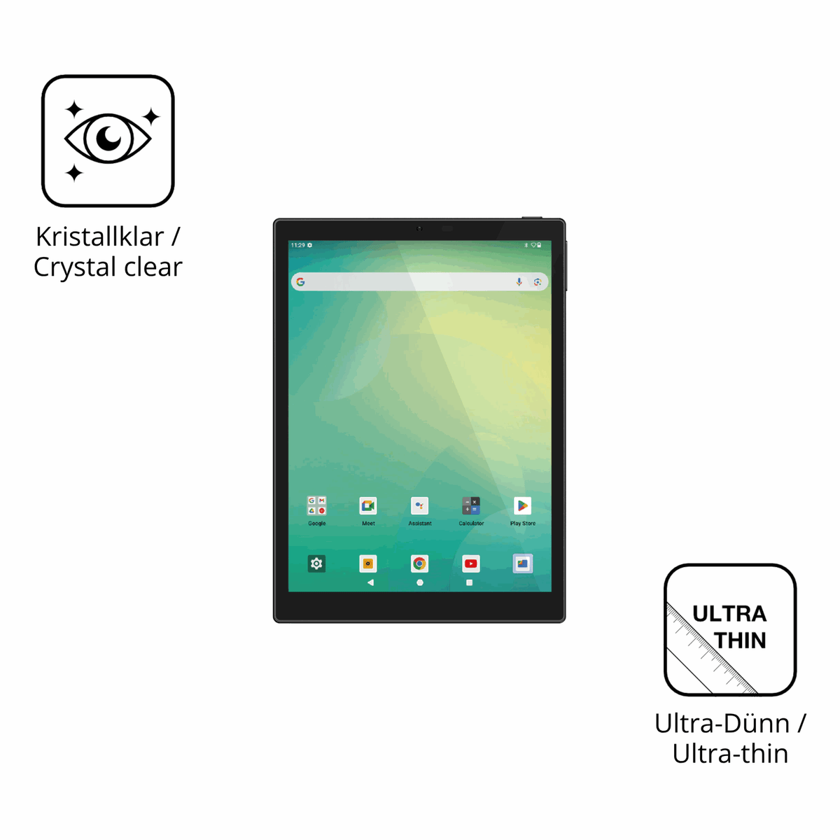 2x Screen Protector for Hannspree Lumo 7.8 Protection Crystal Clear dipos