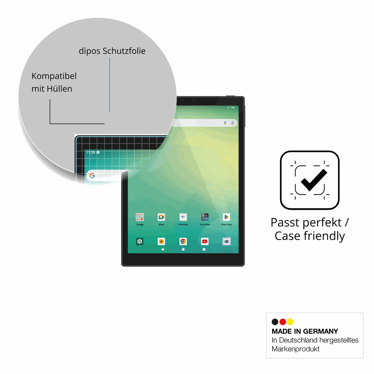 2x Screen Protector for Hannspree Lumo 7.8 Protection Crystal Clear dipos