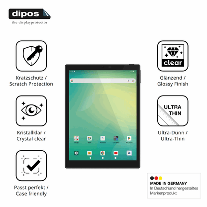 2x Screen Protector for Hannspree Lumo 7.8 Protection Crystal Clear dipos
