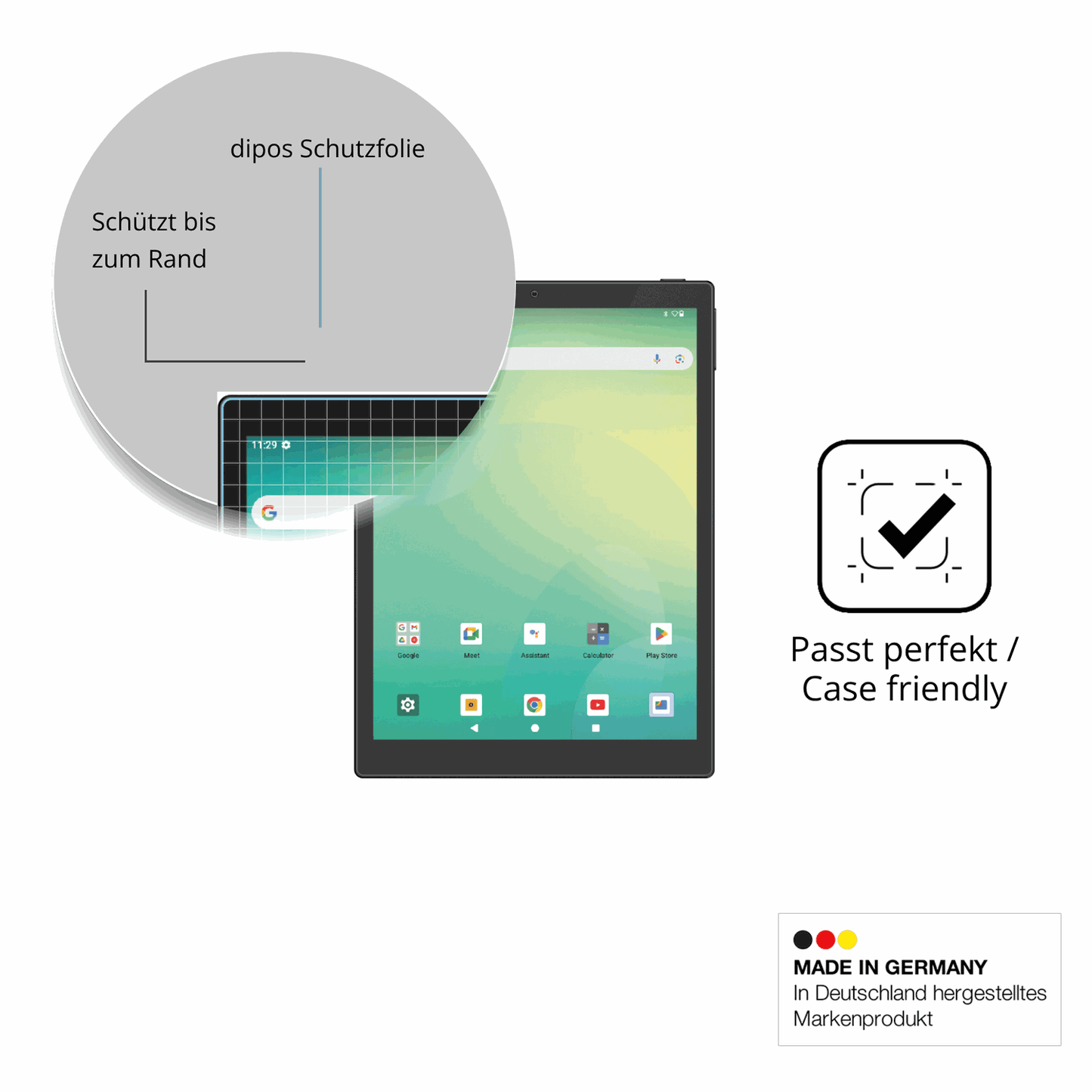 2x Screen Protector for Hannspree Lumo 7.8 matte Flexible Glass 9H dipos