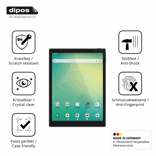 2x Screen Protector for Hannspree Lumo 7.8 Flexible Glass 9H dipos