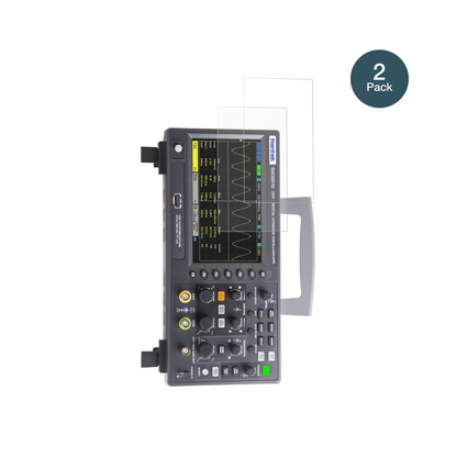 HantekDSO2D15 Oscilloscope mit aufgebrachter dipos Panzerfolie, die lästige Fingerabdrücke minimiert