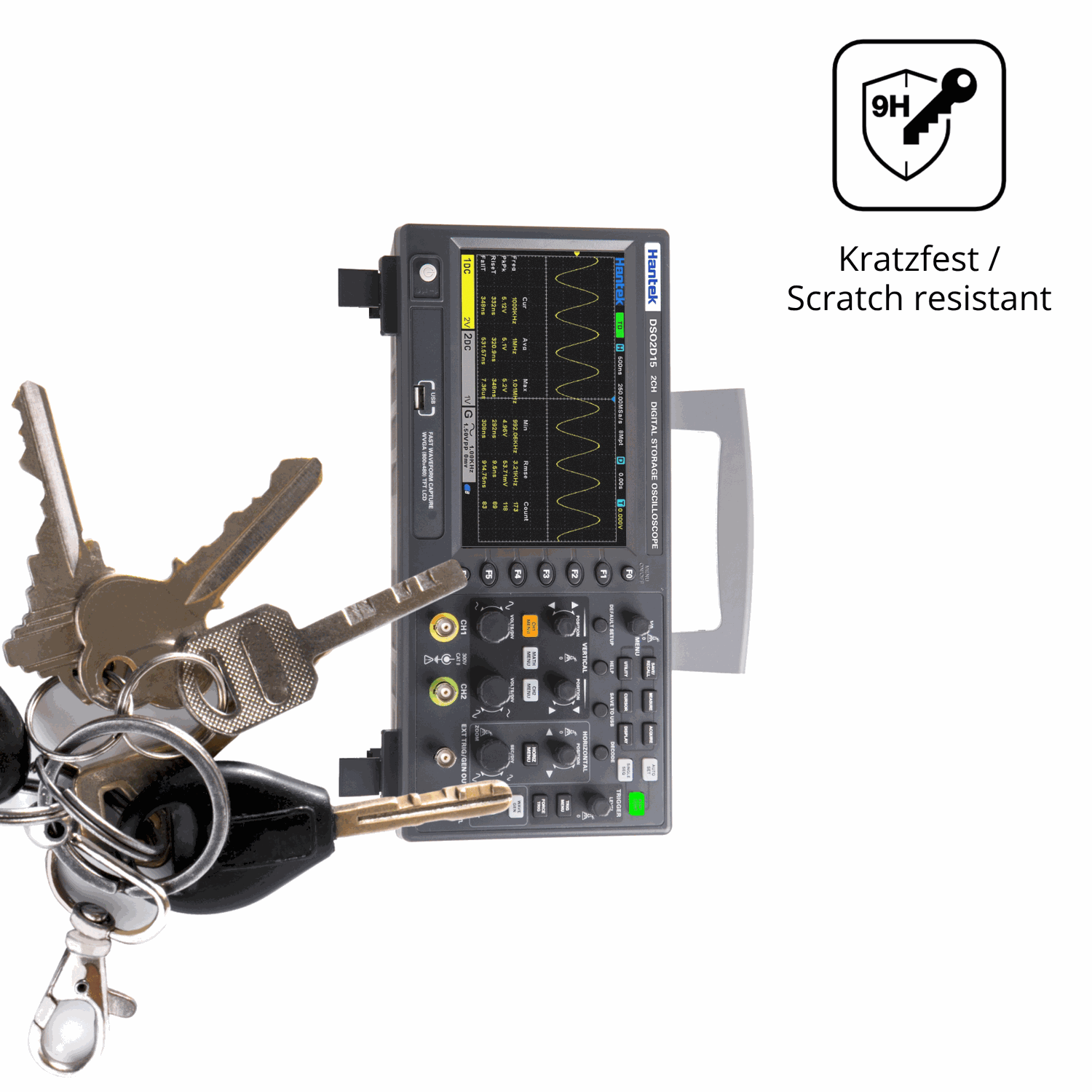 dipos Displayschutz für Hantek DSO2D15 Oscilloscope, mattierte Oberfläche, robuste Festigkeit und perfekte Passform