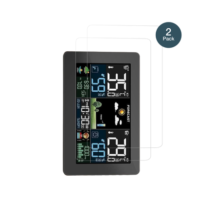 HAOYAOWetterstation mit aufgebrachter dipos Flex Schutzfolie, glasklare Darstellung ohne Einschränkungen