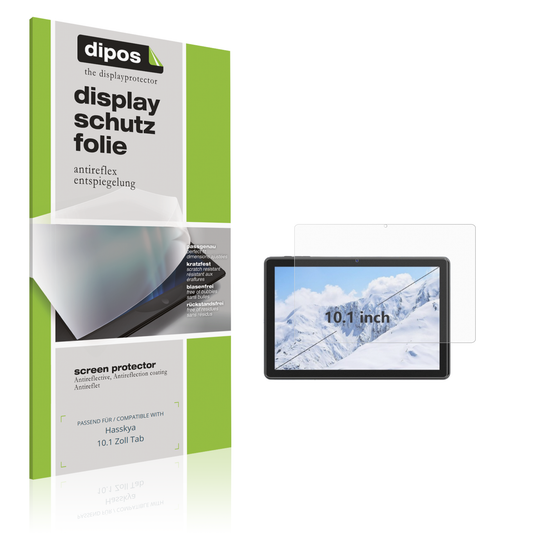 Matte Displayschutzfolie von dipos passend für hasskya10.1 zoll tab, präziser Zuschnitt und blasenfrei montiert