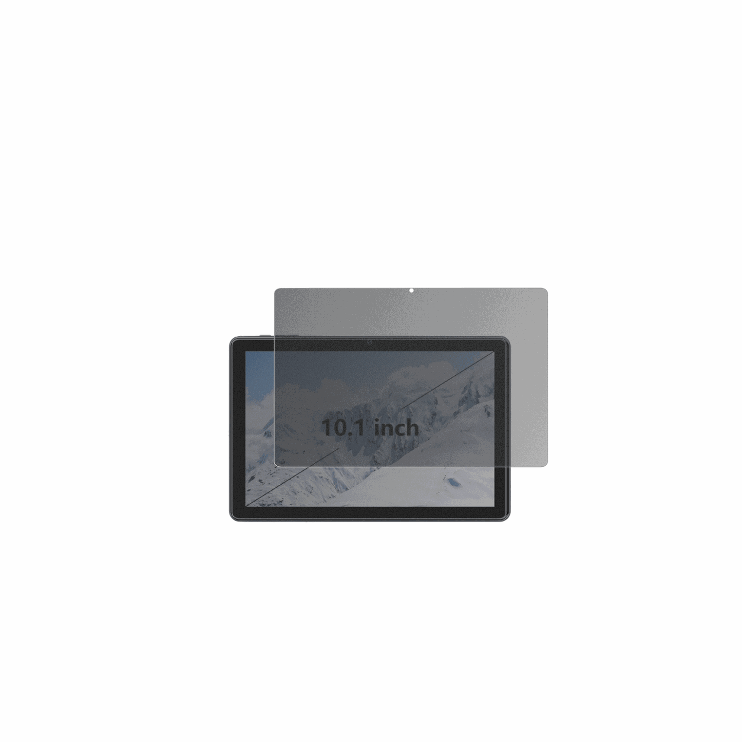 hasskya10.1 zoll tab mit aufgebrachtem dipos Displayschutz, der seitliche Einblicke blockiert