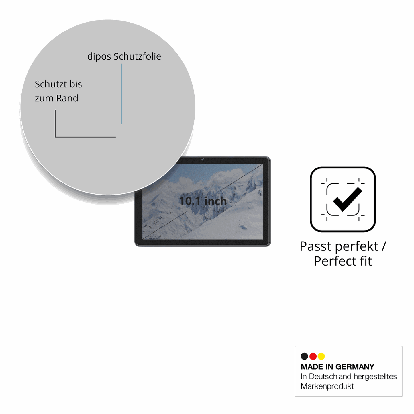Schutz gegen Kratzer auf dem hasskya10.1 zoll tab Glas durch Schlüssel oder Ähnliches