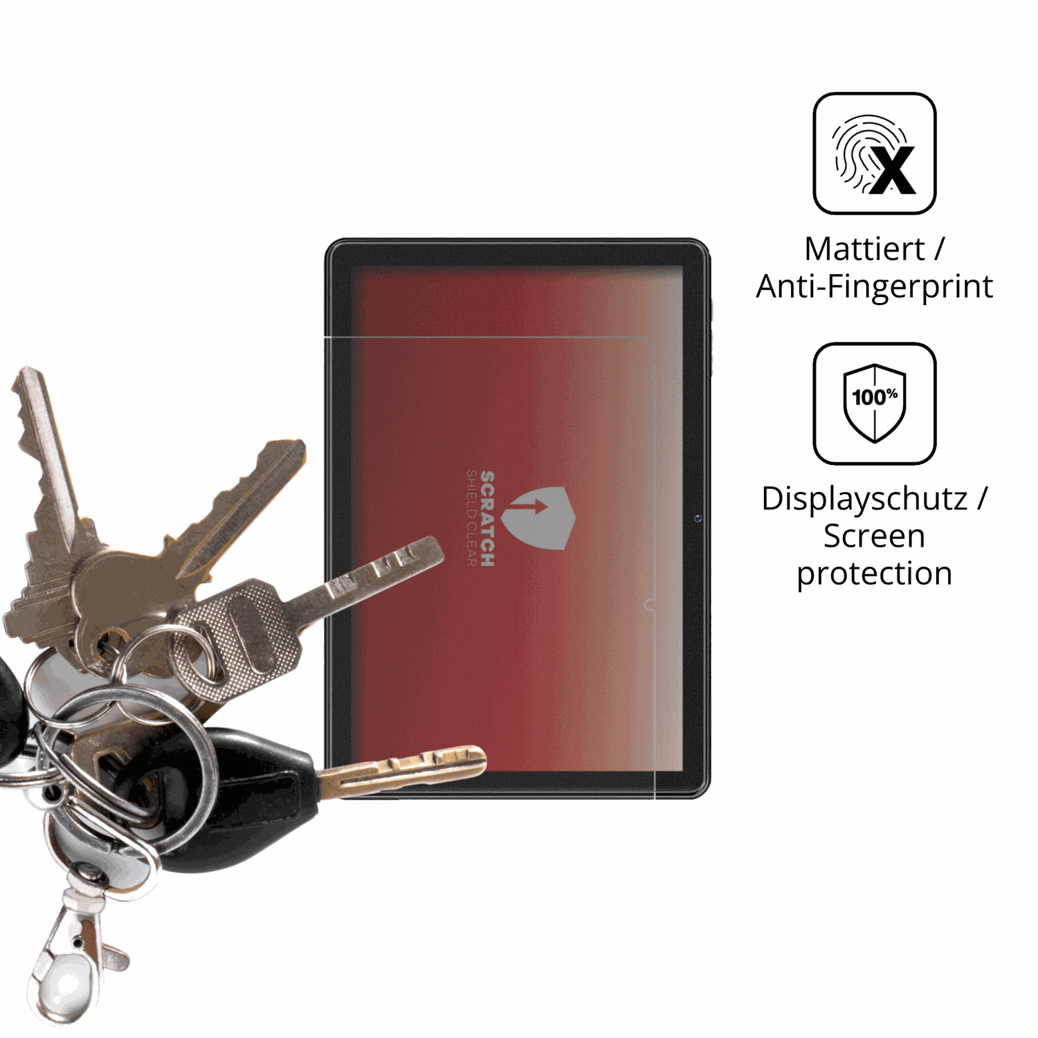 dipos Displayschutz für Hasskya K30 K50 K70 10.1 Zoll, mattierte Oberfläche, Blickschutzfilter und perfekter Passform
