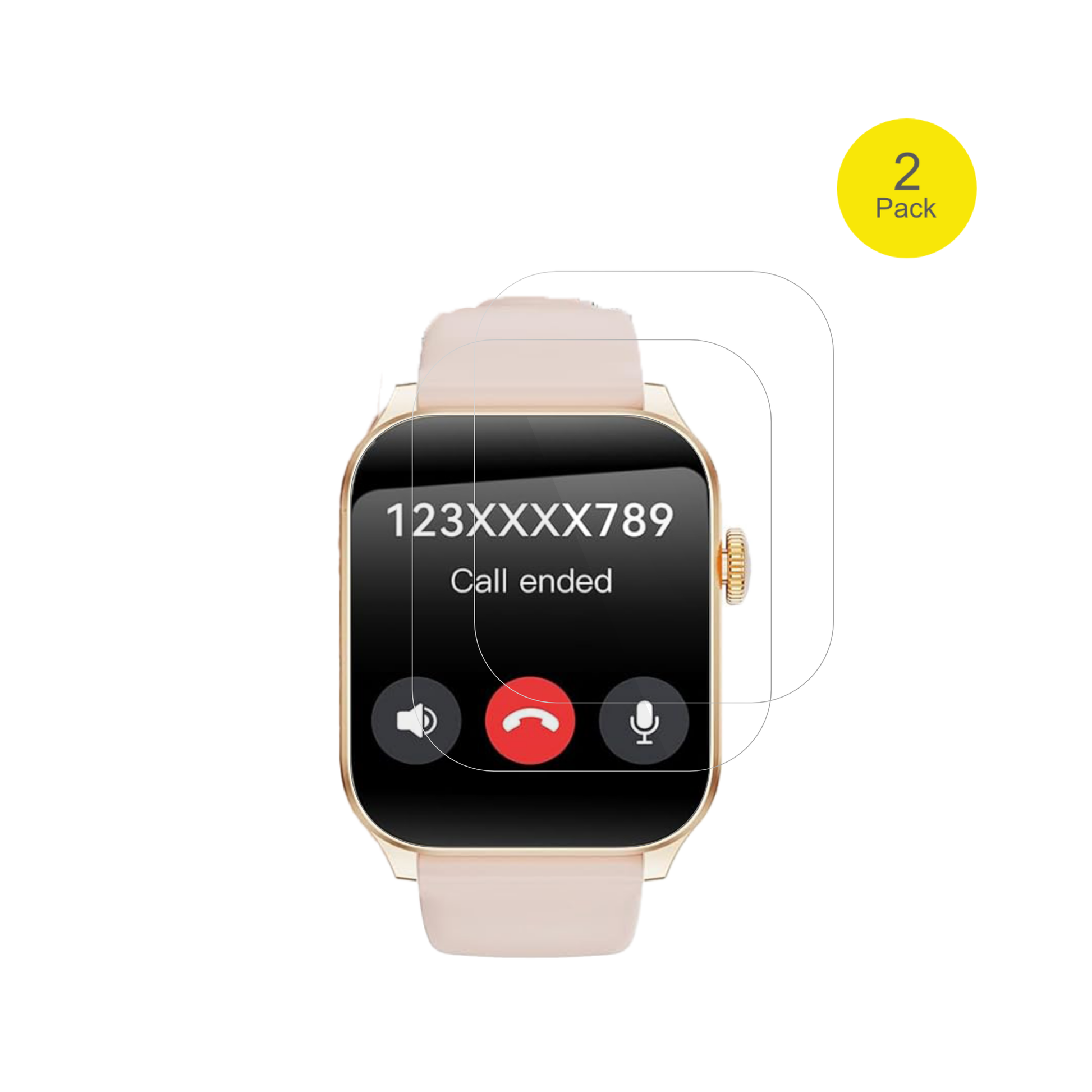 HaulveanSmartwatch 1.91 Zoll 2025 mit aufgebrachter dipos Displayschutzfolie, glasklare Darstellung ohne Einschränkungen