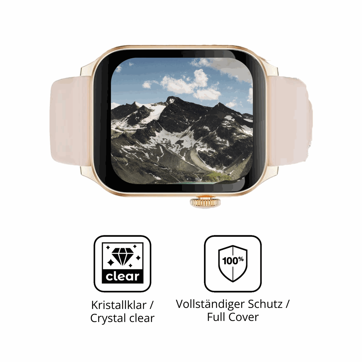 Dünne und klare Folie passend zugeschnitten für Haulvean Smartwatch 1.91 Zoll 2025