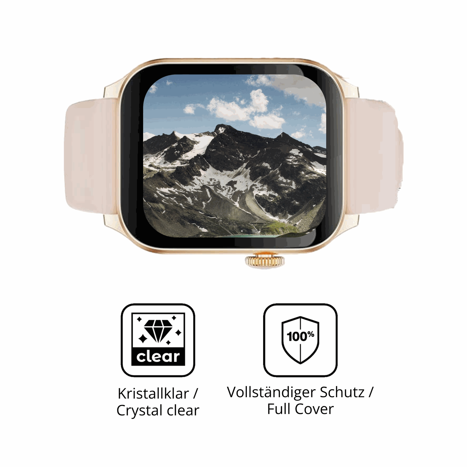 Dünne und klare Folie passend zugeschnitten für Haulvean Smartwatch 1.91 Zoll 2025