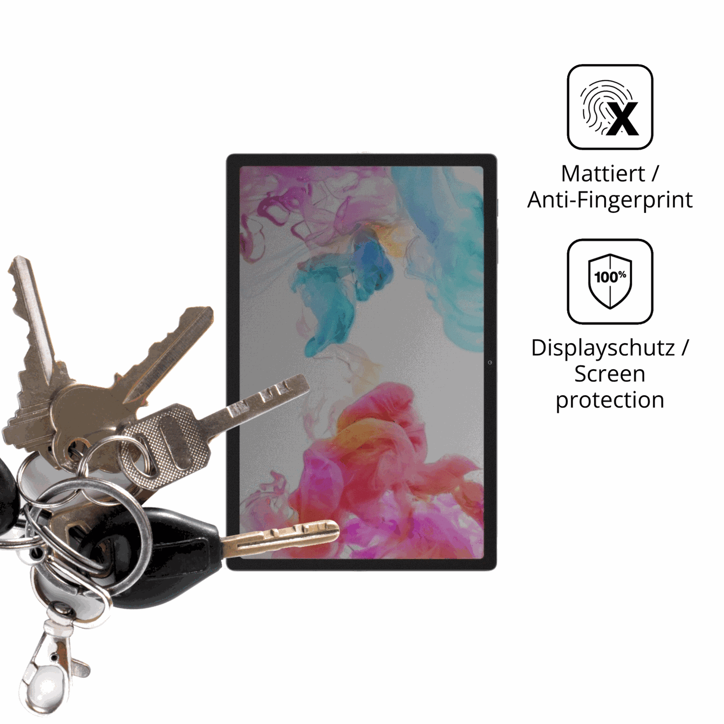 dipos Displayschutz für Headwolf HPad 6, mattierte Oberfläche, Blickschutzfilter und perfekter Passform