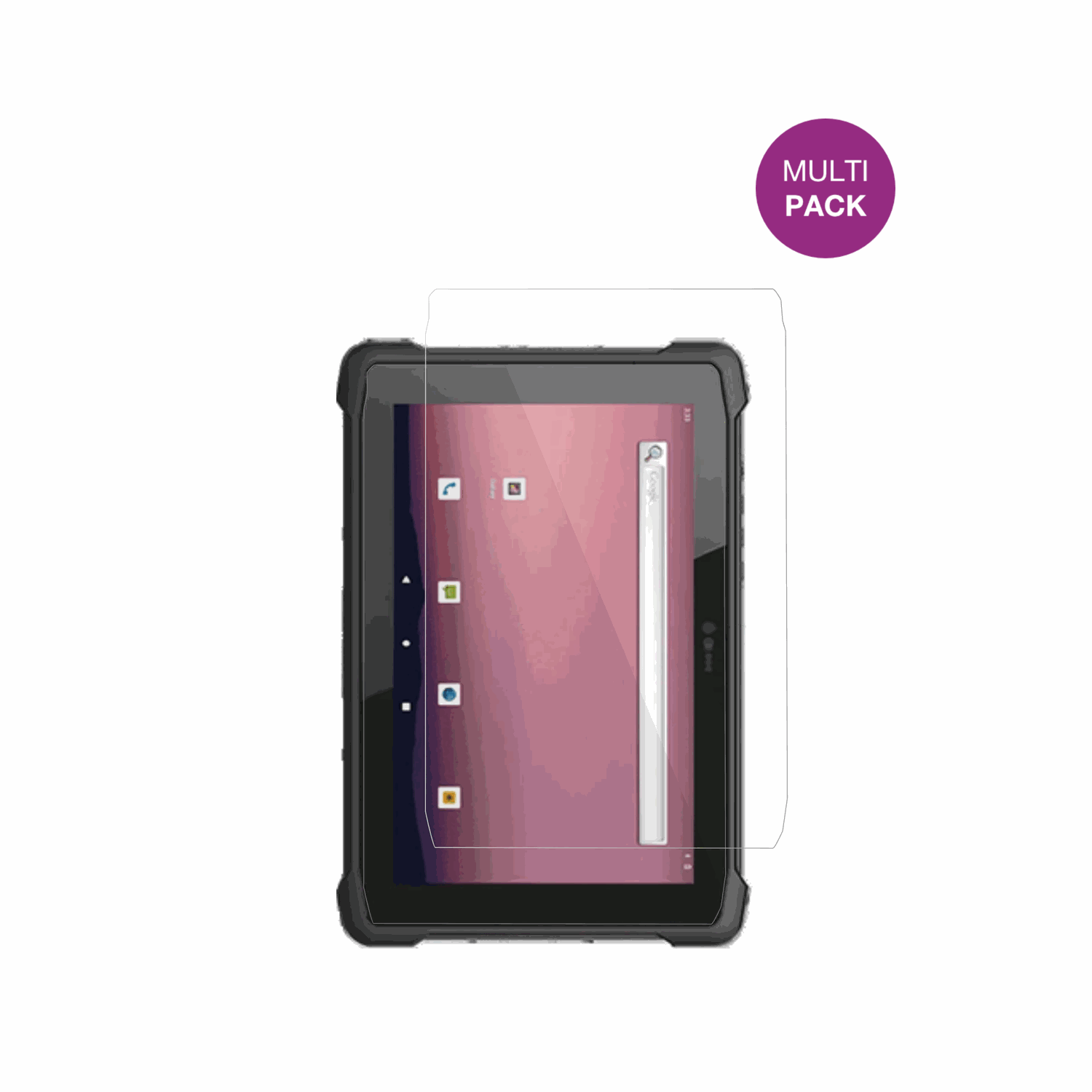 hermatecsolidtab g99 10 zoll mit aufgebrachter dipos Displayschutzfolie, glasklare Darstellung ohne Einschränkungen
