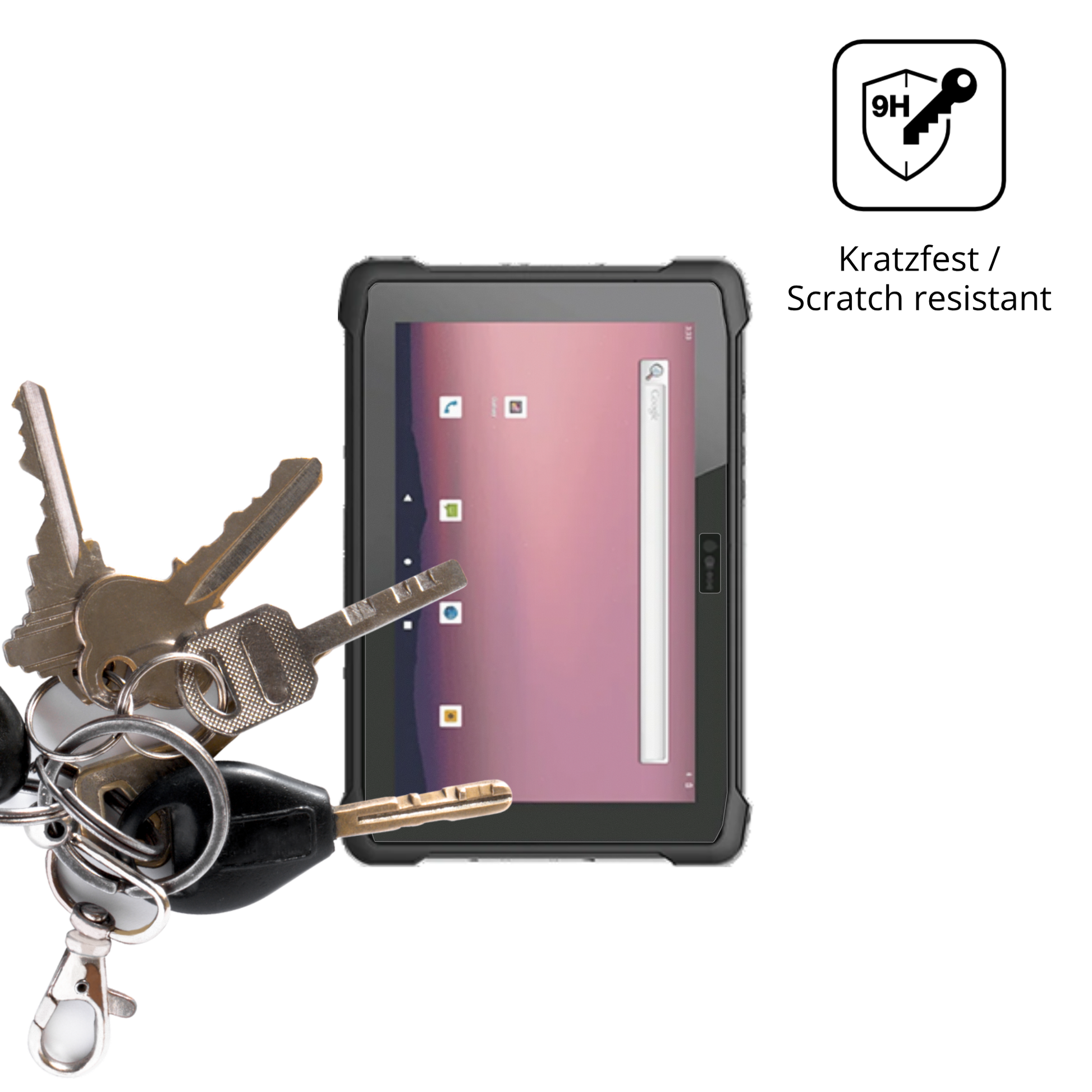dipos Displayschutz für hermatecsolidtab g99 10 zoll, mattierte Oberfläche, robuste Festigkeit und perfekte Passform