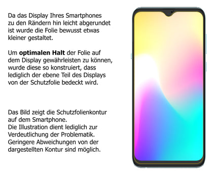 dipos Displayschutz für Hisense Infinity H30, transparente Oberfläche, perfekte Passform auch für die Rundungen