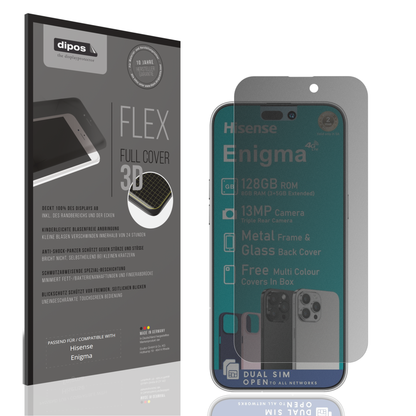Blickschutzfolie von dipos passend für Hisense Enigma, 100% Displayabdeckung und blasenfreie Montage