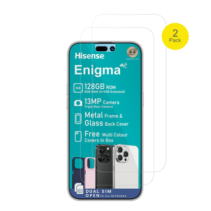 HisenseEnigma mit aufgebrachter dipos Displayschutzfolie, glasklare Darstellung ohne Einschränkungen