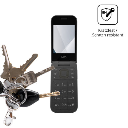dipos Displayschutz für HMD 2660 Flip 4G, transparente Oberfläche, perfekte Passform auch für die Rundungen