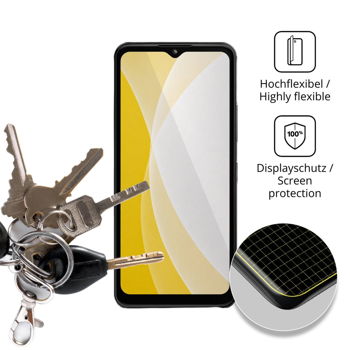 dipos Displayschutz für HMD Arc, transparente Oberfläche, geringe Dicke und perfekte Passform
