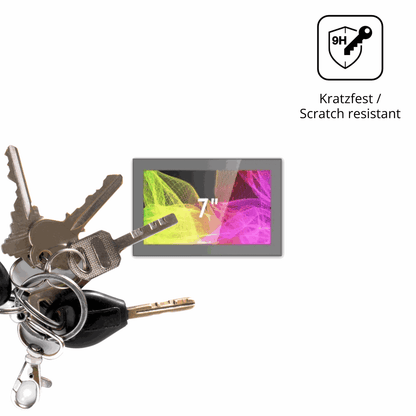 dipos Displayschutz für HMI Ultratronik Glass Touch Front 7 Zoll, mattierte Oberfläche, robuste Festigkeit und perfekte Passform