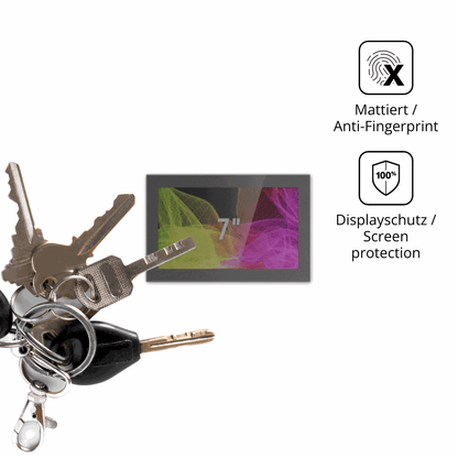 dipos Displayschutz für HMI Ultratronik Glass Touch Front 7 Zoll, mattierte Oberfläche, Blickschutzfilter und perfekter Passform