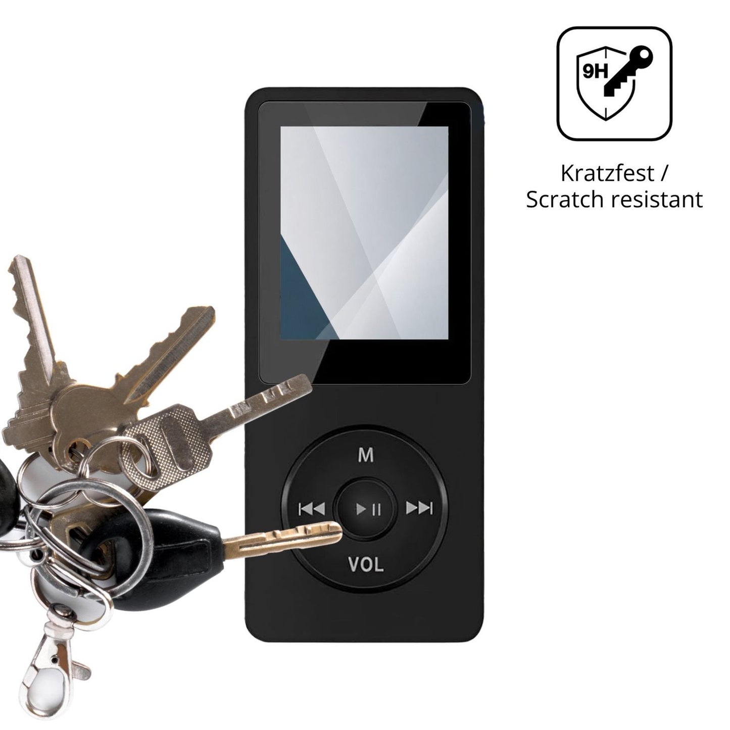 dipos Displayschutz für HOMTRAK T6, transparente Oberfläche, perfekte Passform auch für die Rundungen