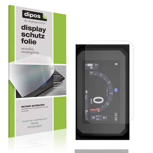 Matte Displayschutzfolie von dipos passend für hondapcx125 2025, präziser Zuschnitt und blasenfrei montiert