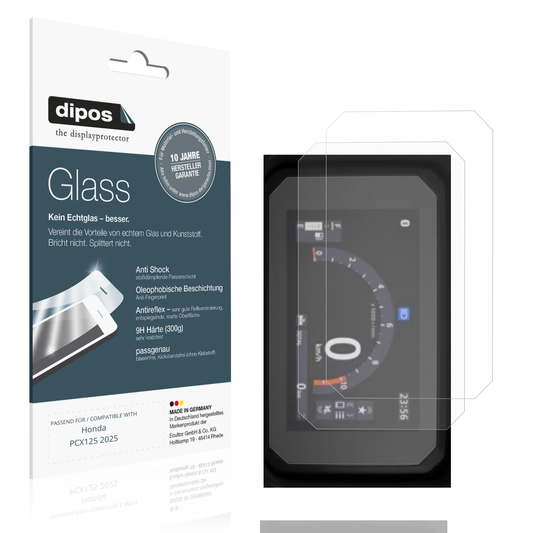 Matte Displayschutzfolie von dipos passend für hondapcx125 2025, 9H kratzfest und blasenfrei montiert